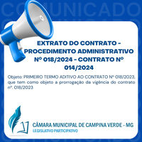 EXTRATO DO CONTRATO - PROCEDIMENTO ADMINISTRATIVO Nº. 018/2024 - CONTRATO Nº. 014/2024 