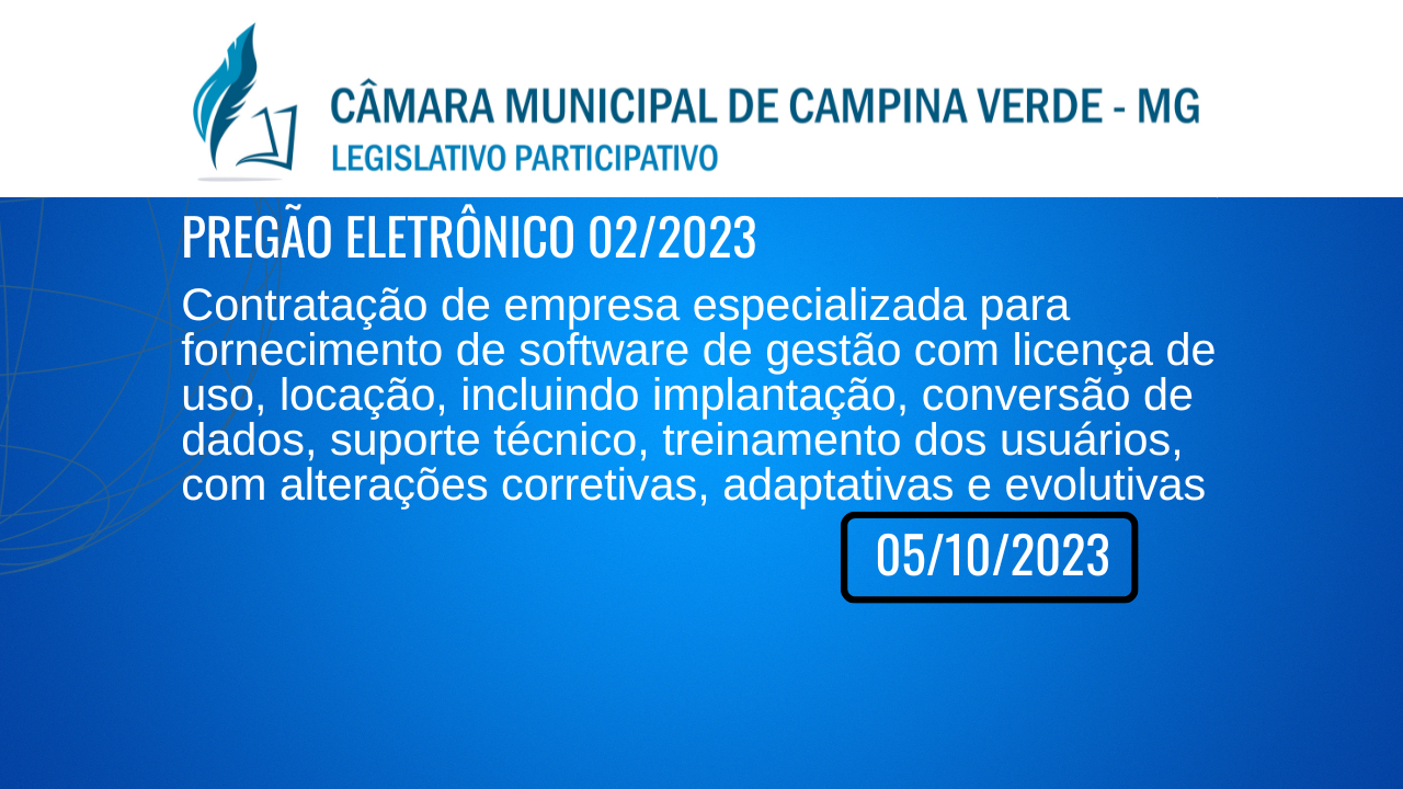 Pregão Eletrônico 02/2023 