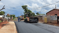 Presidente da Câmara vereador Edicionil Dias acompanha início das obras de recapeamento na cidade